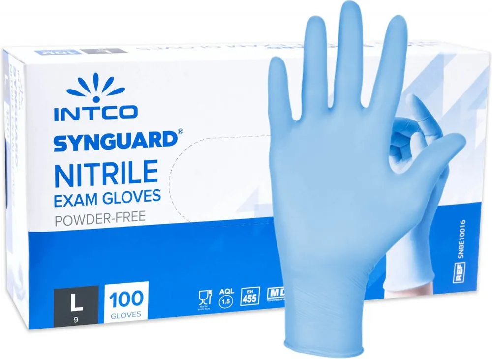 Nitrilové rukavice bez pudru vel.L 100ks modré Akční Cena