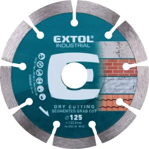 Časově Omezené Kotouč diamantový řezný segmentový Grab Cut, suché řezání, ⌀125x22,2x2mm EXTOL INDUSTRIAL