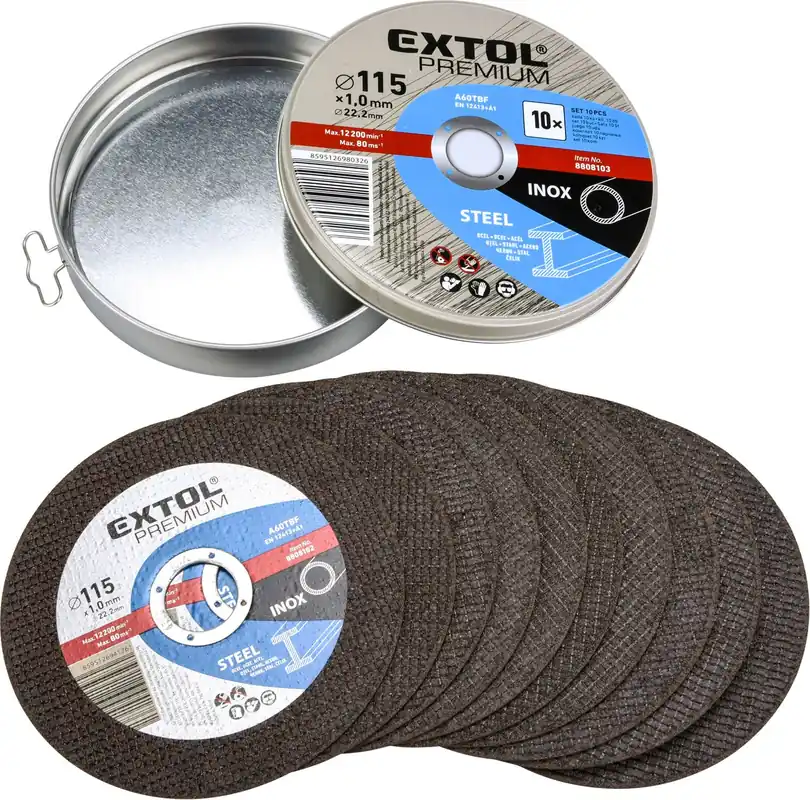 Nakupujte Hned Kotouč řezný na ocel/nerez, 10ks, ⌀115x1,0x22,2mm EXTOL PREMIUM