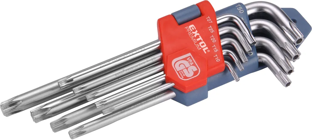 L-klíče TORX, sada 9ks, 10-50 EXTOL PREMIUM Nejprodávanější