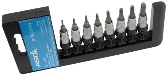 Must-Have Zástrčné hlavice TORX 1/4", T8 - T40, sada 8 ks - ASTA BIT SET-8 1/4 PALCE S