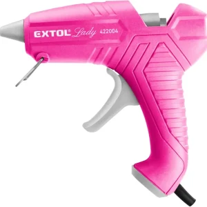 Autentický Pistole tavná lepící, ⌀11mm, 40W, růžová EXTOL LADY
