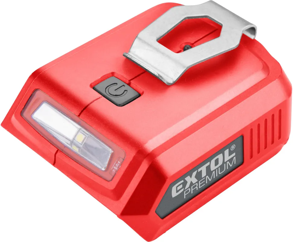 Ověřený EXTOL PREMIUM nabíječka aku pro USB zařízení, se světlem, SHARE20V, bez baterie, 5V/2A - 8891896