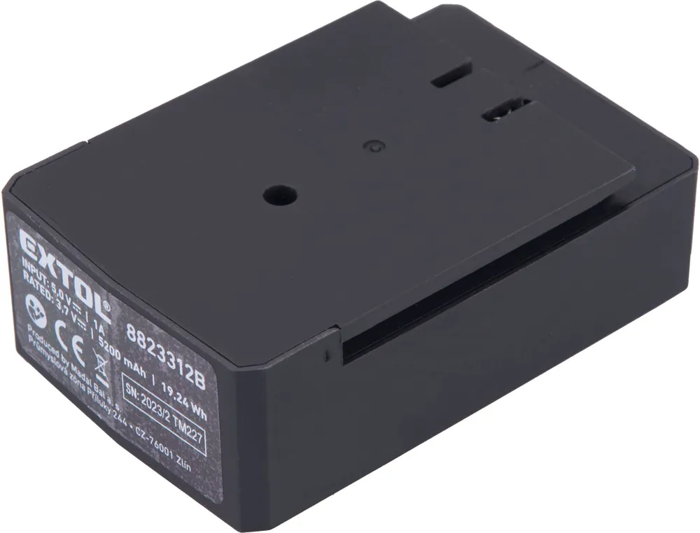 Koupit Online EXTOL PREMIUM baterie akumulátorová k laseru 8823312, 3,7V, Li-ion, 5200mAh (19,2Wh) - 8823312B