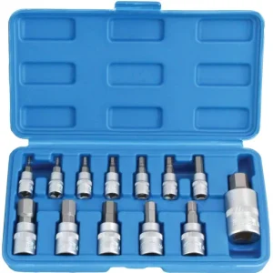 Časově Omezené Zástrčné hlavice Imbus 1/4", 3/8" a 1/2", palcové 5/64" - 9/16", sada 13 ks - SATRA S-H13SAE