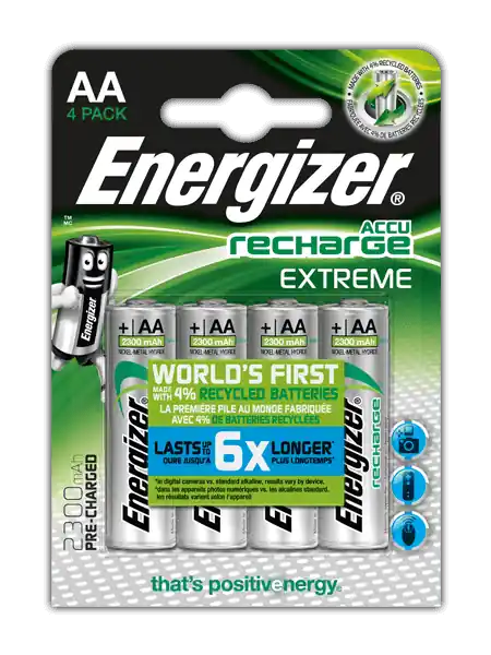 Aktuální Energizer Extreme AA nabíjecí 2300mAh HR6/4 (4ks)