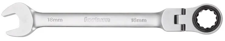 Klíč ráčnový očkoplochý s kloubem, 72 zubů, 12mm, L 174mm FORTUM Novinka