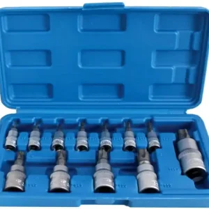 Dokud Zásoby Vydrží Zástrčné hlavice TORX-TS s otvorem 1/4", 3/8" a 1/2", TS8-TS60, sada 12 ks - SATRA S-H125TP