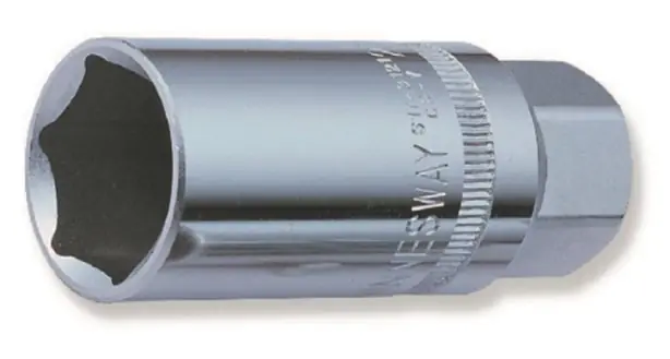 Hlavice na zapalovací svíčky, 1/2", 16mm, 6-hranná s magnetem - JONNESWAY S17M4116 Levný
