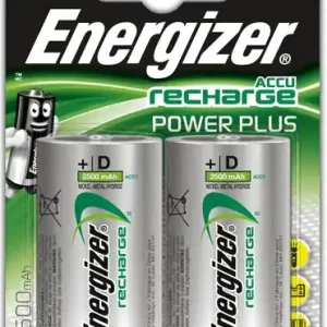 Energizer Power Plus D nabíjecí 2500mAh HR20/2 (2ks) Bezpečná Platba