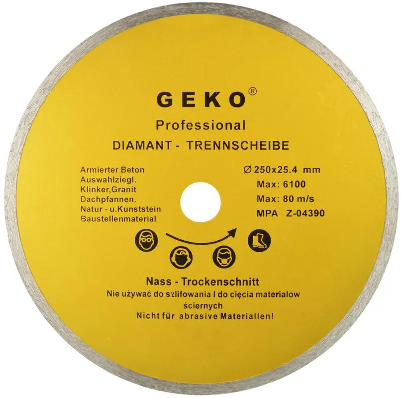 Autentický Kotouč řezný diamantový 250x25.4mm GEKO G00248