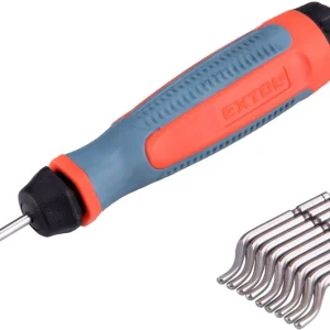 Zlevněný Odhrotovač univerzální, dřík 3,2mm +10ks náhradních čepelí, HSS M35 (5% Co) EXTOL PREMIUM