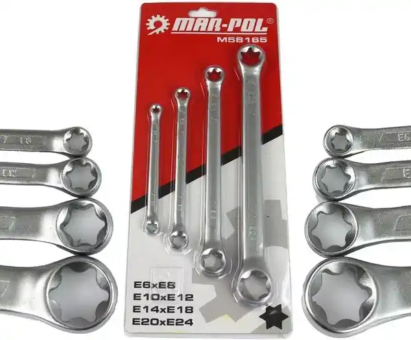Nejlepší Cena Klíče očkové Torx sada 4ks 6-24mm MAR-POL M58165