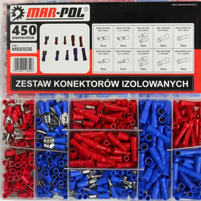 Autentický Sada lisovacích konektorů 450ks MAR-POL M66506