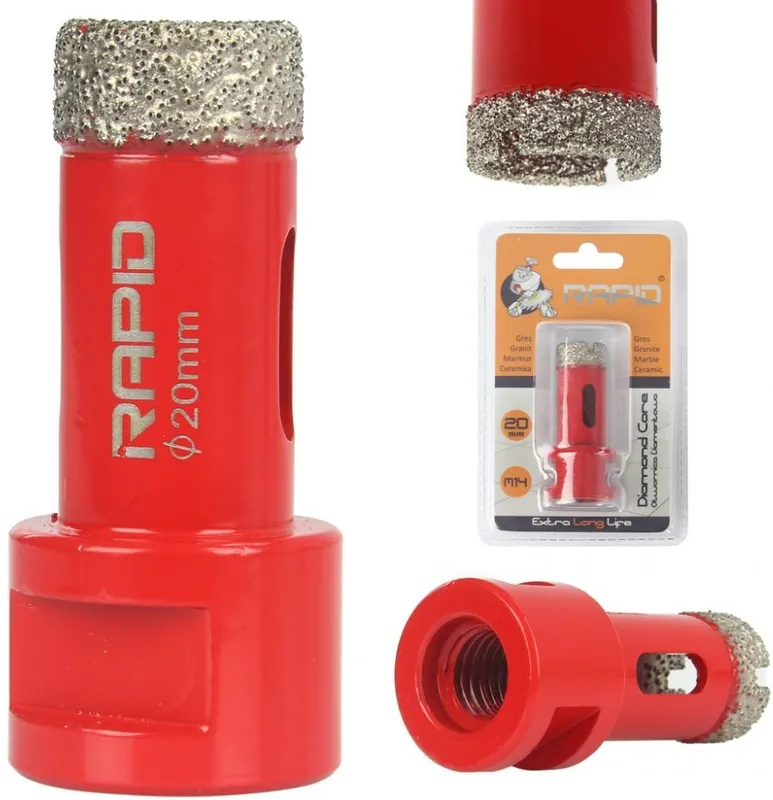 Diamantový korunkový vrták s otvorem ⌀20 mm M14 RAPID M22757 Tovární Cena