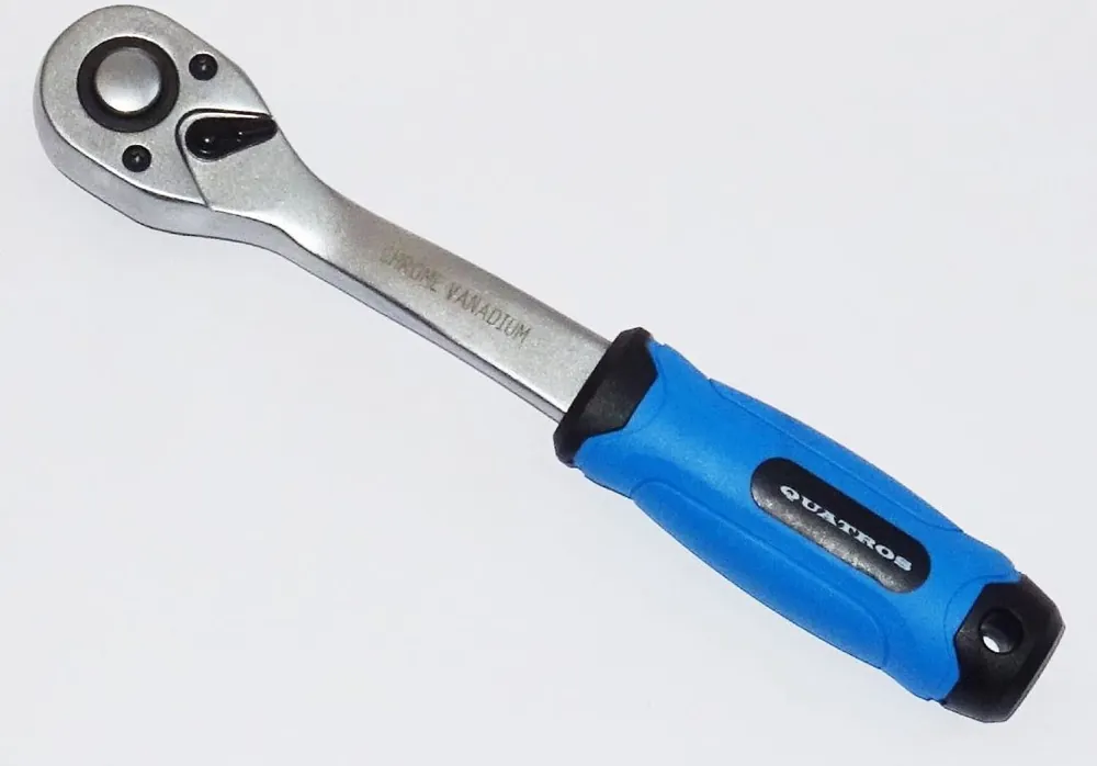 Jen Po Omezenou Doba Ráčna 1/2", 72 zubů, s přepínací páčkou, vyhnutá, délka 250 mm - QUATROS QS50114