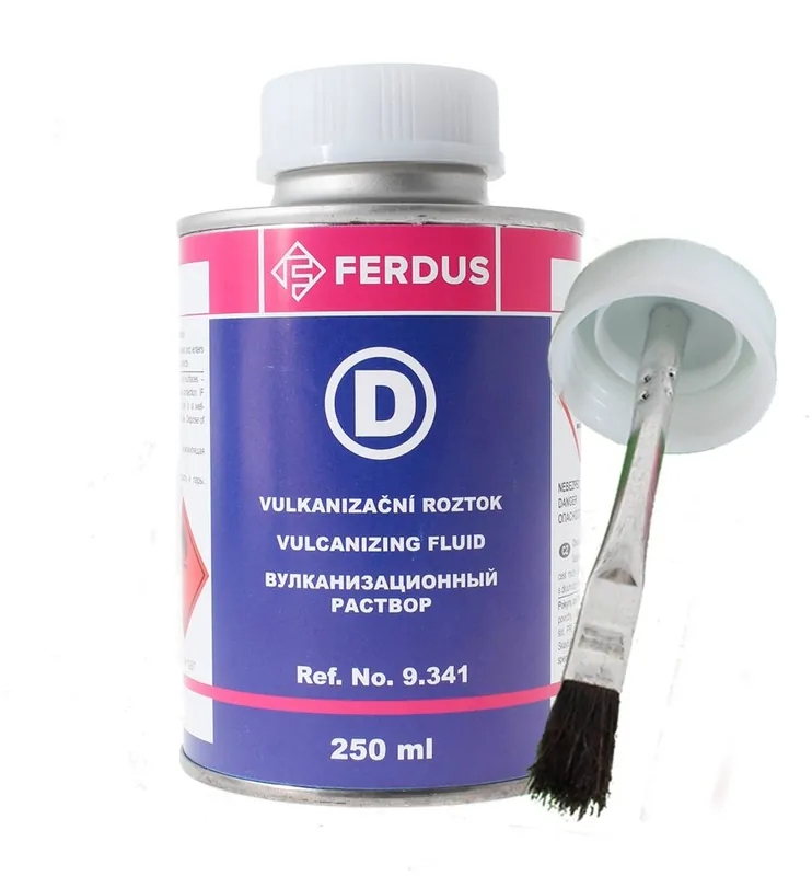 Levný Vulkanizační roztok D 250 ml + menší štětec - FERDUS D250