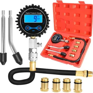 Autentický Matabro MB-TES03, Tester komprese válců benzínového motoru LCD