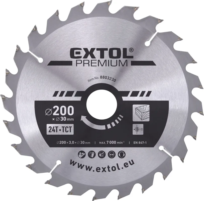 Kotouč pilový s SK plátky, ⌀200x3,0x30mm, 24T EXTOL PREMIUM Kup Teď