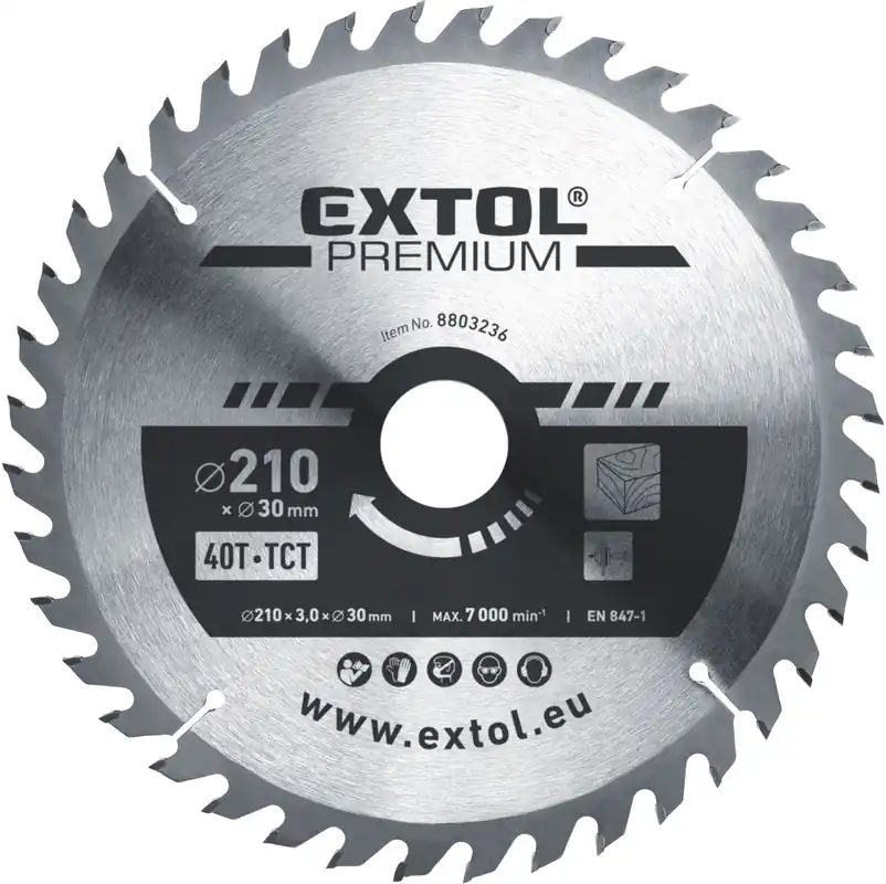 Oblíbený Kotouč pilový s SK plátky, ⌀210x3,0x30mm, 40T EXTOL PREMIUM