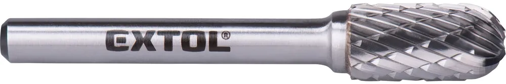 Finální Výprodej Fréza karbidová, válcová s kulovým čelem, pr.10x20mm/stopka 6mm, sek střední EXTOL INDUSTRIAL