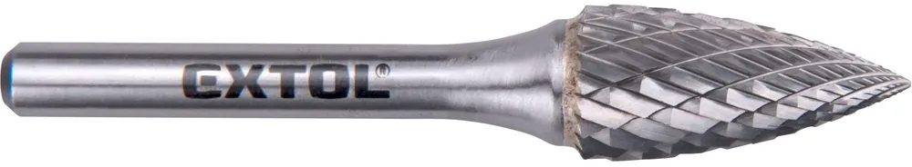 Fréza karbidová, ostrý oblouk, pr.12x25mm/stopka 6mm, sek střední EXTOL INDUSTRIAL Cenová Bomba