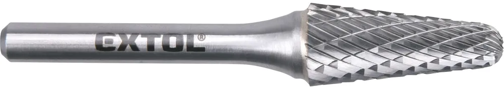 Fréza karbidová, konická 14° zakulacená, pr.12x28mm/stopka 6mm, sek střední EXTOL INDUSTRIAL Nejprodávanější