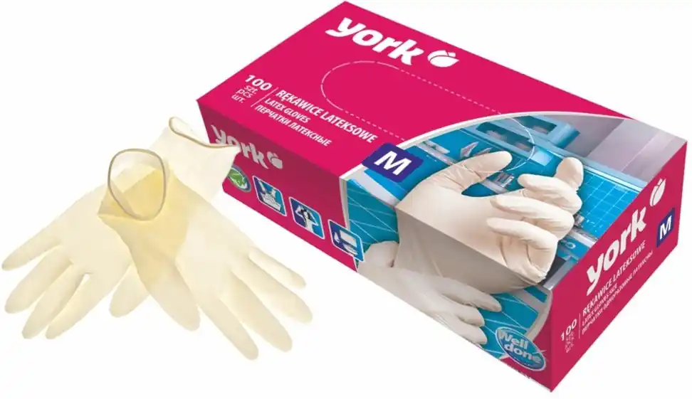 YORK latexové rukavice M 100 ks Speciální Cena