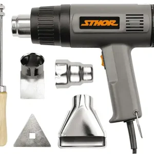 Vysoce Kvalitní Pistole opalovací 230V 1000/1500W 375/495°C + příslušenství Sthor TO-79328