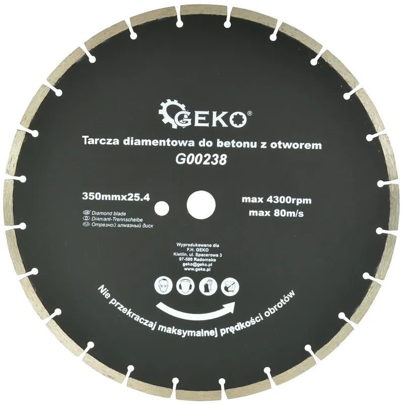 Nejlepší Volba Kotouč řezný diamantový segmentový na beton 350x25,4mm GEKO G00238