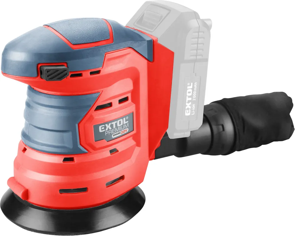 Bruska excentrická aku SHARE20V, 125mm, 20V Li-ion bez baterie EXTOL PREMIUM Koupit Online