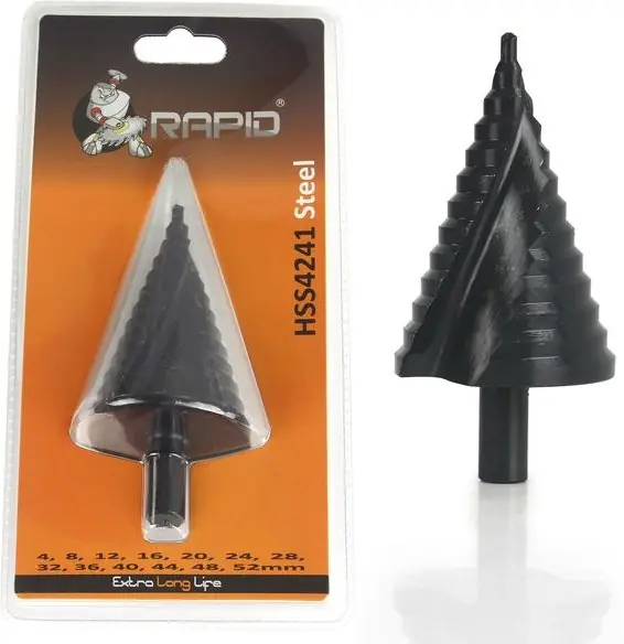Vrácení Zdarma Stupňovitý vrták se spirálou 4-52mm RAPID