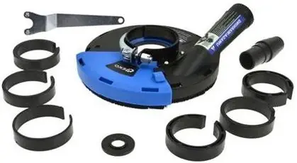 Odsávací kryt s kartáčovým věncem pro úhlové brusky 180mm GEKO G80256 Výprodej