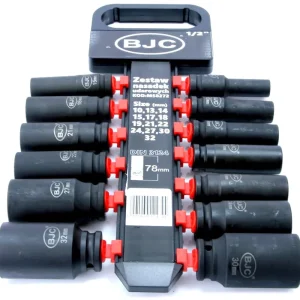 Časově Omezené Hlavice nástrčná rázová, sada 13 ks, 1/2“, 10-32 mm, 78 mm BJC M58272
