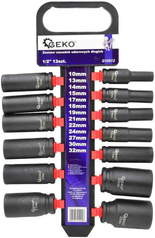 Ověřený Nástrčné rázové hlavice 1/2", 13ks GEKO G10512