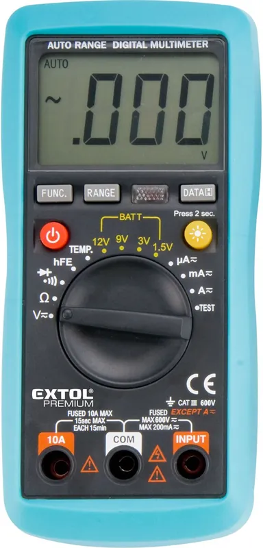 Zlevněný Multimetr digitální s automatickou volbou rozsahů EXTOL PREMIUM