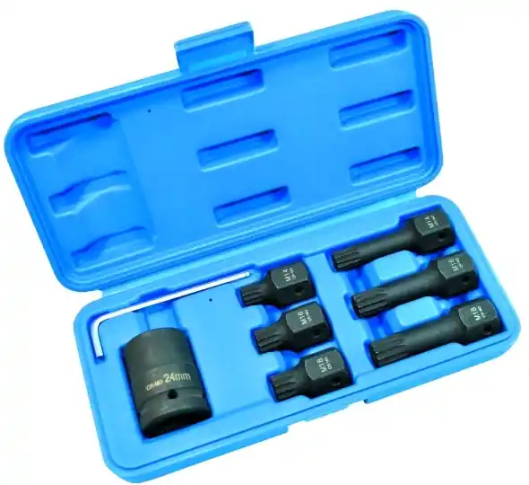 Úderové bity XZN (Spline) 1/2", M14 - M18, s adaptérem na 3/4", sada 8 ks - ASTA A-6XZN Aktuální