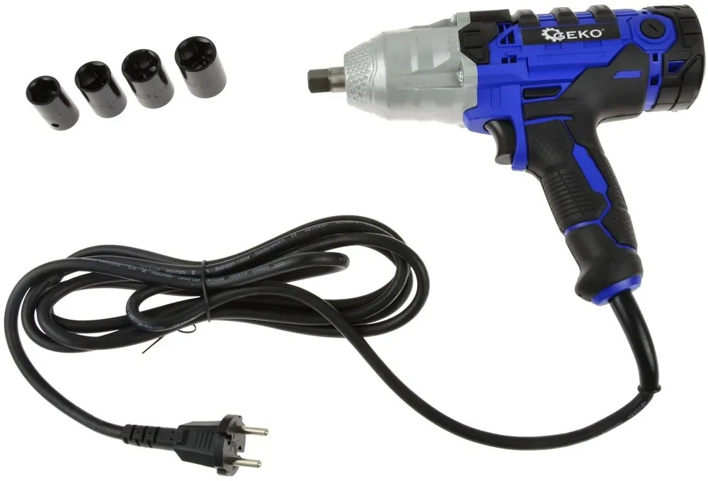 Sleva Elektrický rázový utahovák 1/2" 720 Nm, 450W, s příslušenstvím GEKO G81053