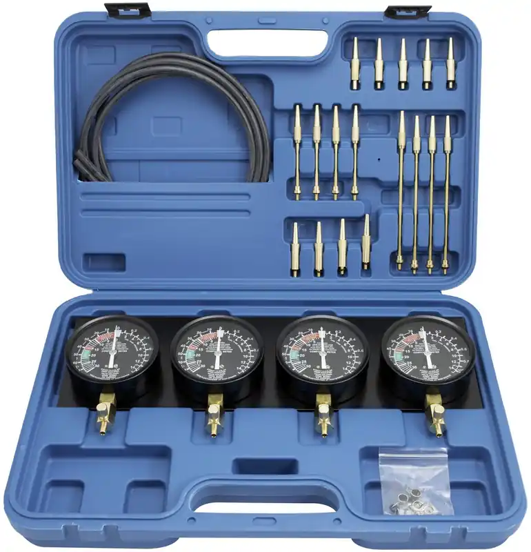 QUATROS Tester na synchronizaci karburátorů, vakuometry + redukce QS30504 Ověřený