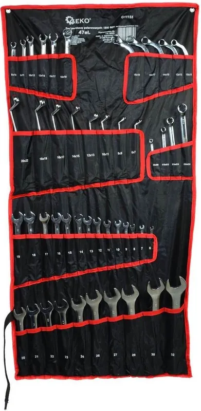 Klíče očkoploché, očkové, na převlečné matice, TORX a C klíče, velká sada 47 kusů GEKO G11155 Nakupujte Hned