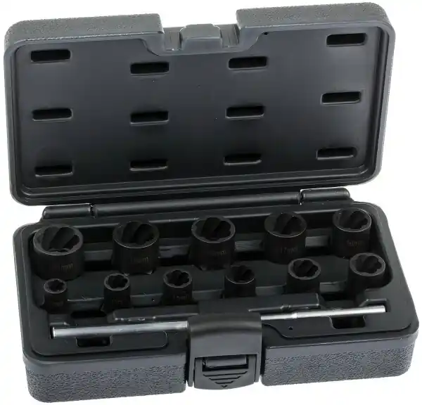 Originální Hlavice speciální pro poškozené stržené hlavy šroubů a matic, 8 - 21 mm, sada 13 ks - ASTA A-0950