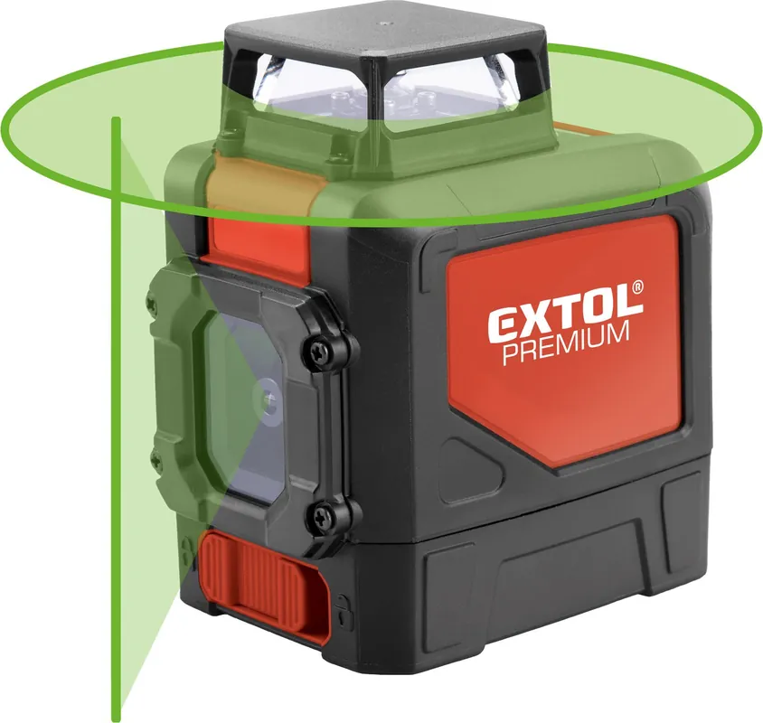 Nejlepší Cena Laser zelený liniový, křížový samonivelační 1H360° x 1V EXTOL PREMIUM