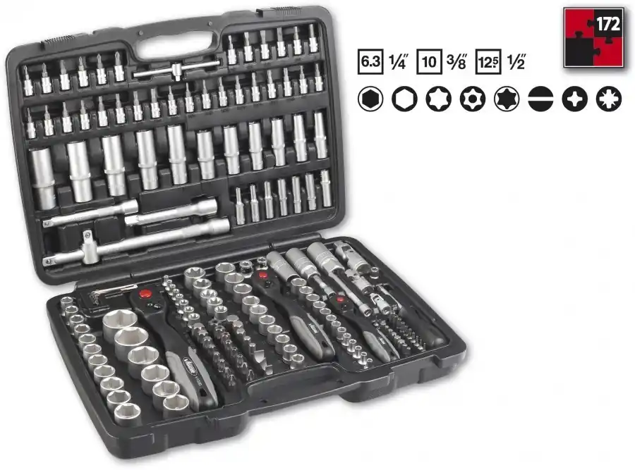 Výhodná Nabídka Sada nářadí 1/4", 3/8", 1/2" VIGOR172ks