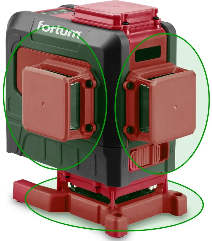Laser zelený 3D liniový, křížový samonivelační FORTUM Přímo Od Výrobce