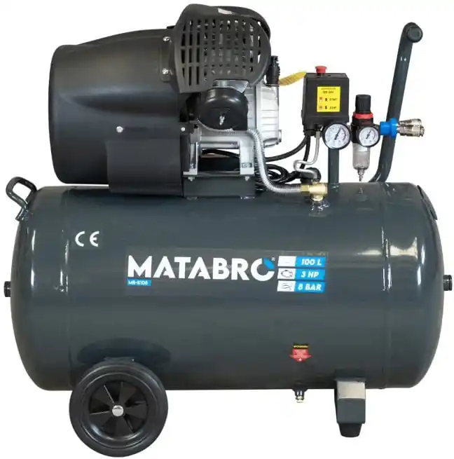 Matabro MB-K108, Olejový kompresor 100l, 230V s odlučovačem 3500W Bezpečná Platba