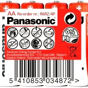 Zlevněný Panasonic Red Zinc baterie AA LR6/4 (shrink 4ks)