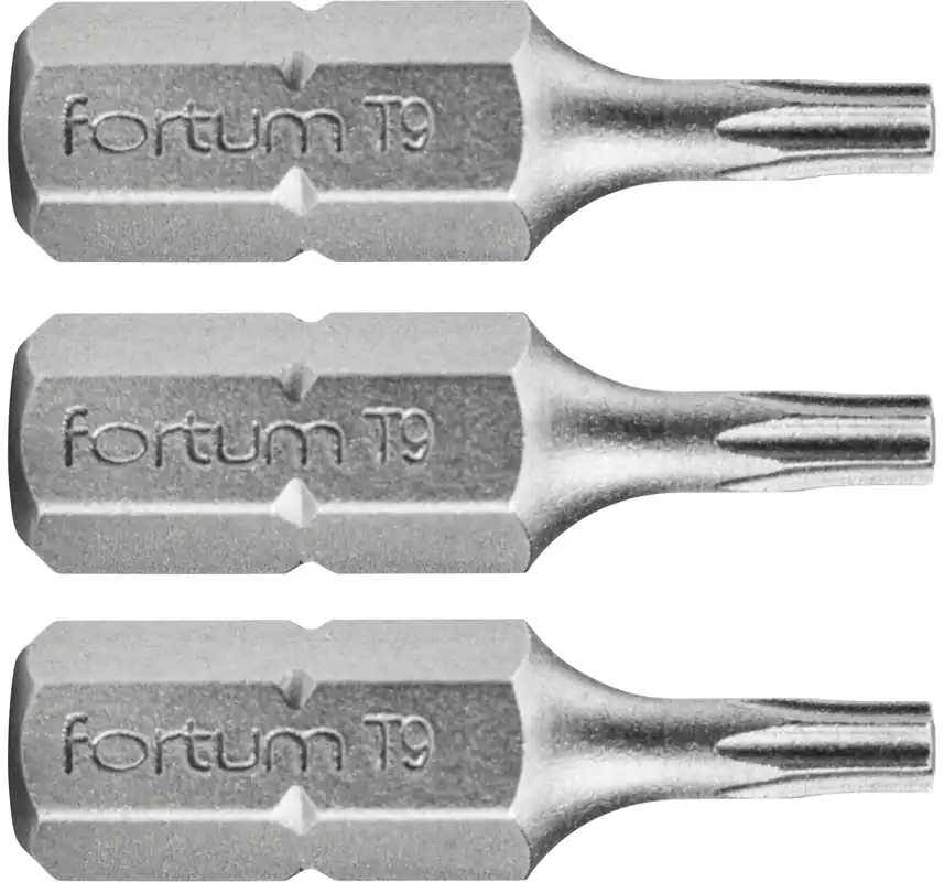 Hrot TORX, sada 3ks, T 9x25mm, S2 FORTUM Výprodej