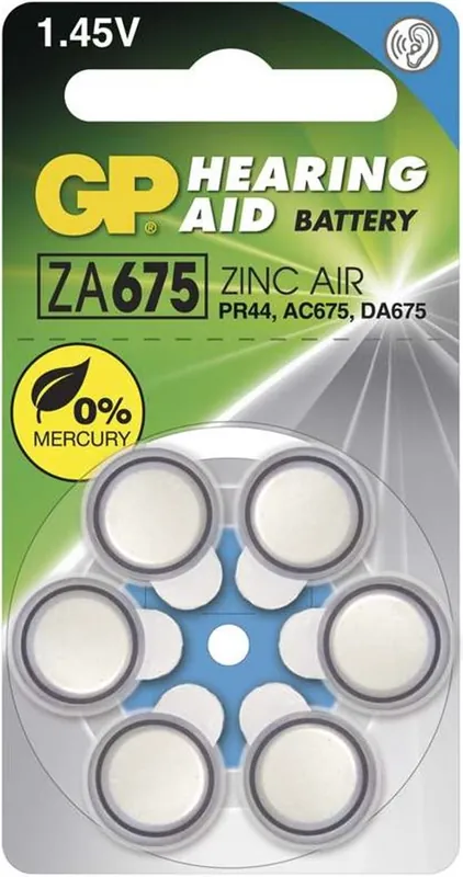 Akční Nabídka GP baterie do naslouchadel 1.4V Audio 675/PR44 (6ks)