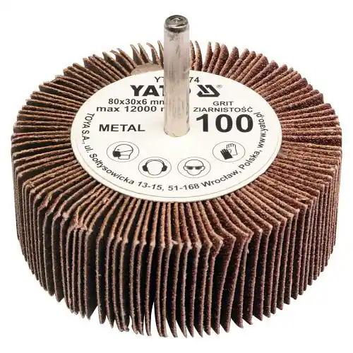 Cenový Hit Yato Kotouč lamelový radiální 80x30 P-60 s hřídelí 6 mm