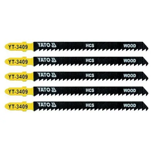 Yato List pilový do přímočaré pily 115 mm na dřevo TPI8 5 ks Výprodej